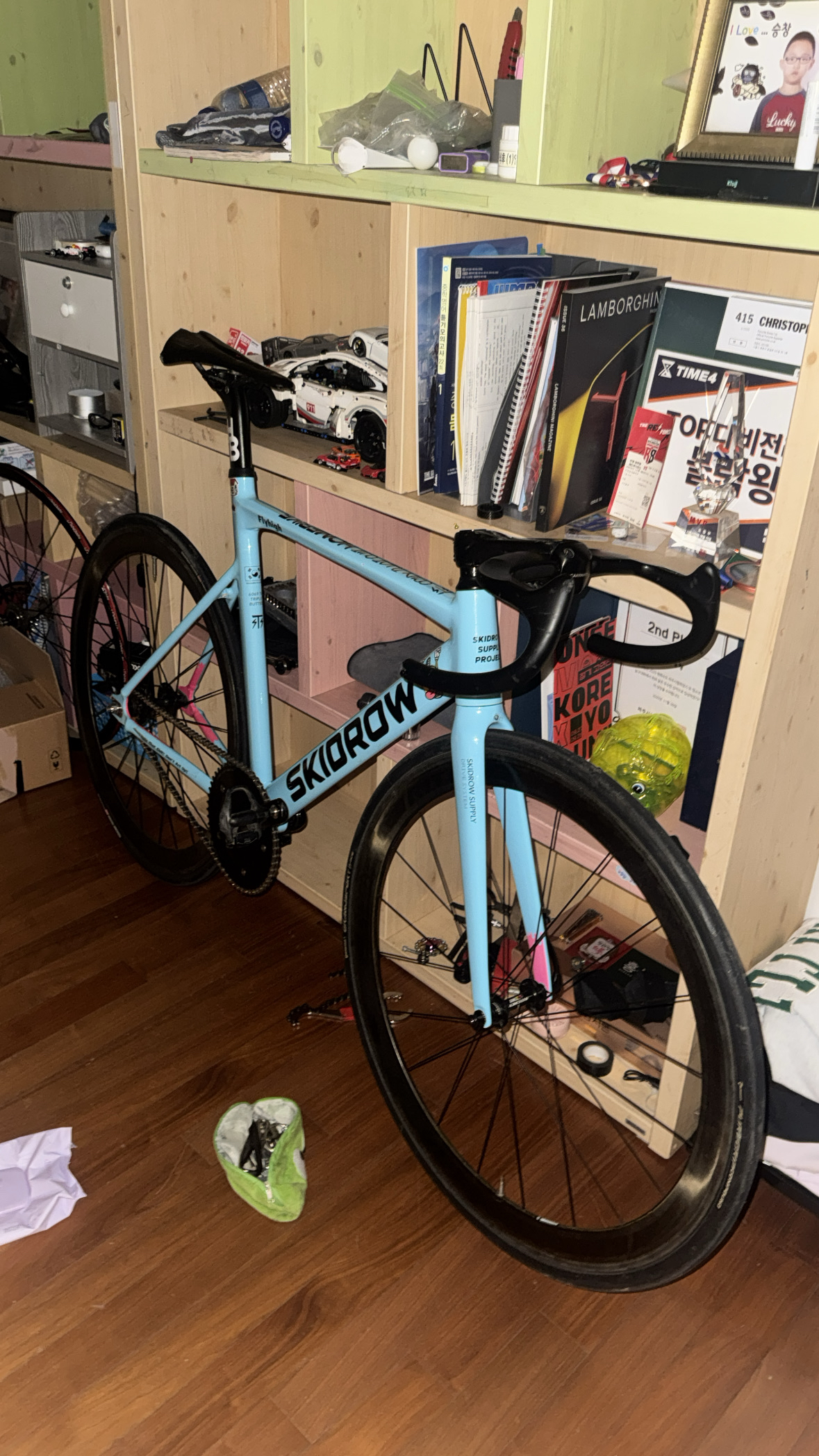 Skidrow Supply 민트색 픽시 자전거 셋업 사진 3