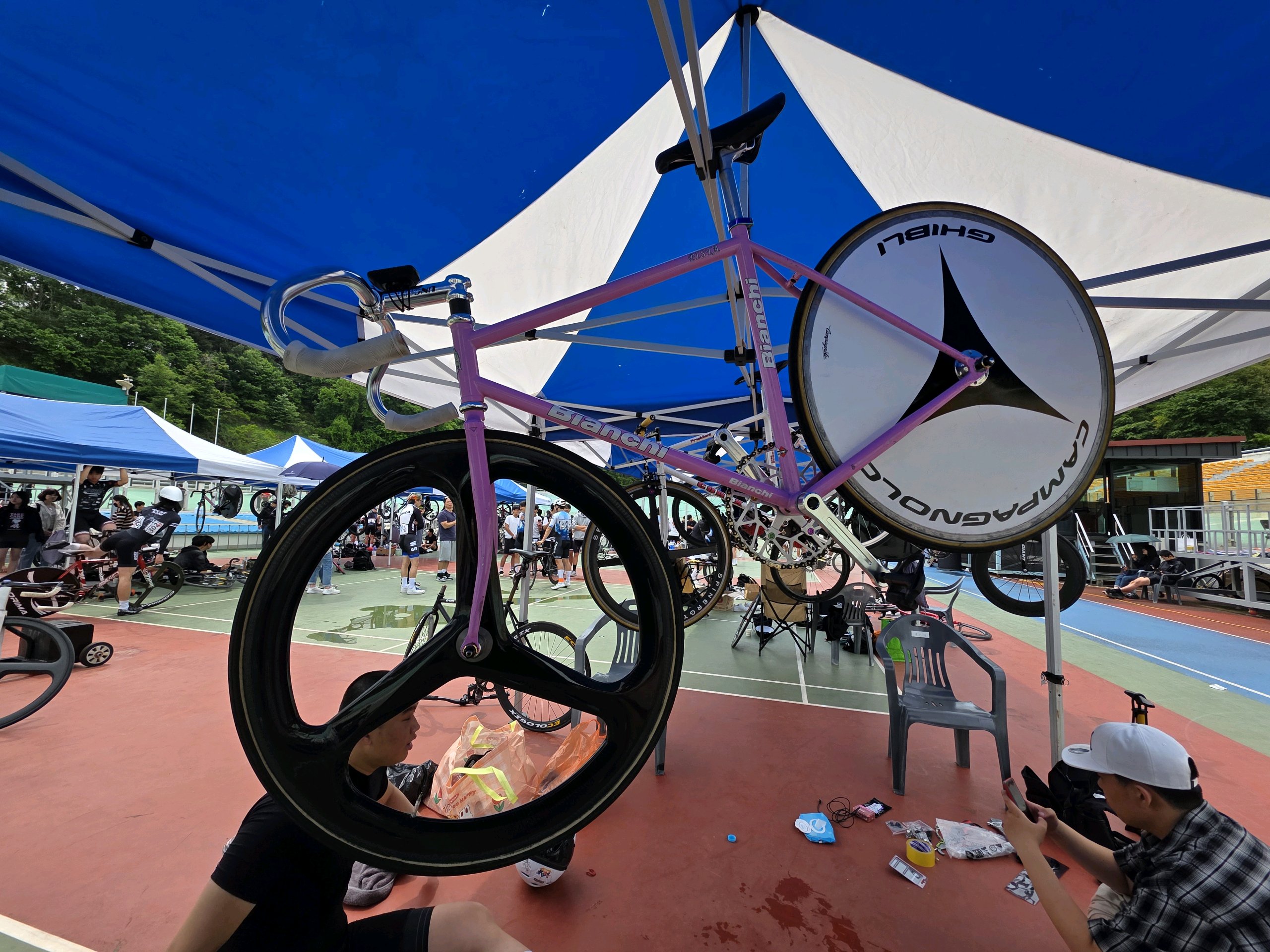 Bianchi pista 픽시 자전거 셋업 사진 3