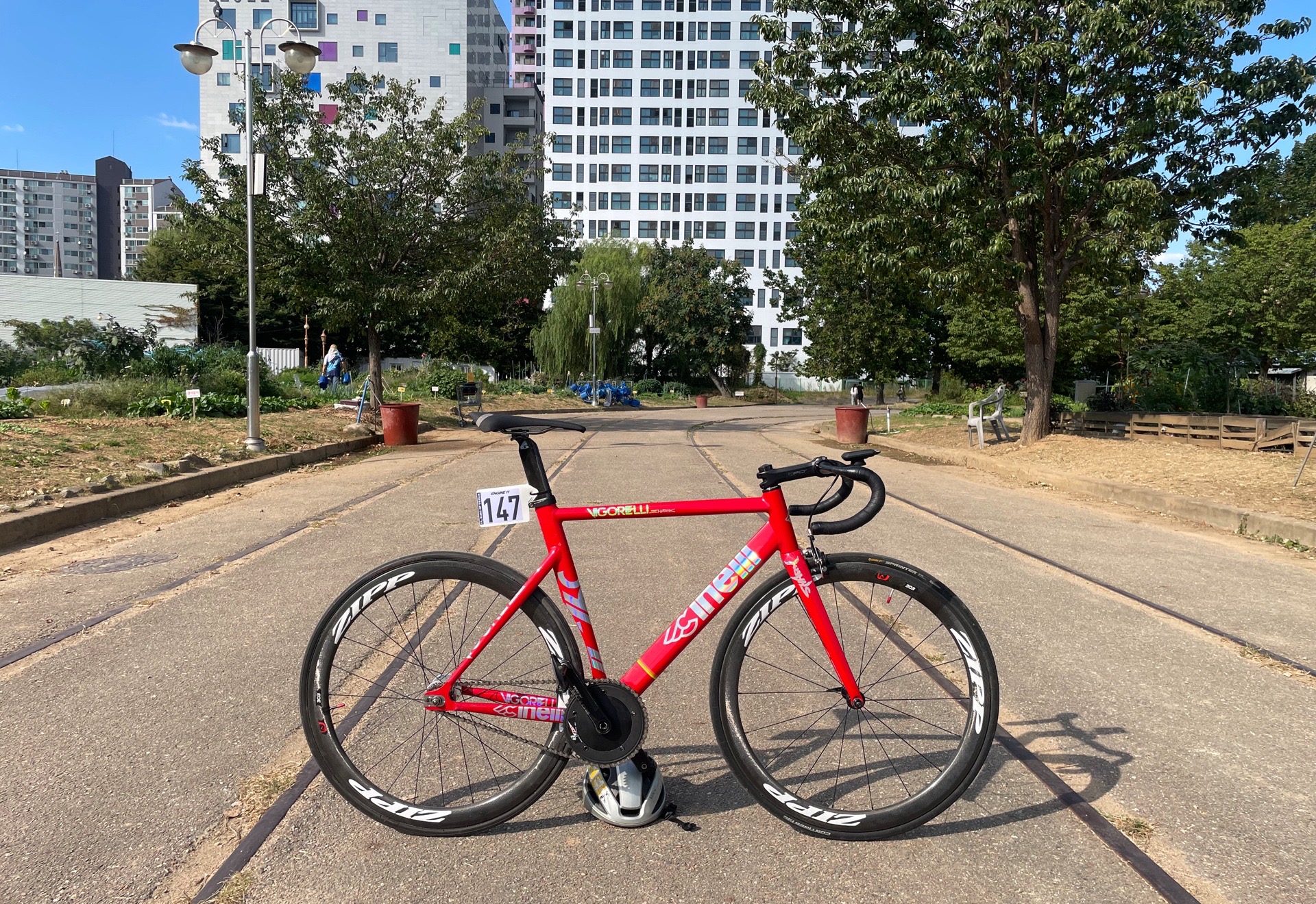 Cinelli 비고렐리 샤크 픽시 자전거 셋업 사진 3